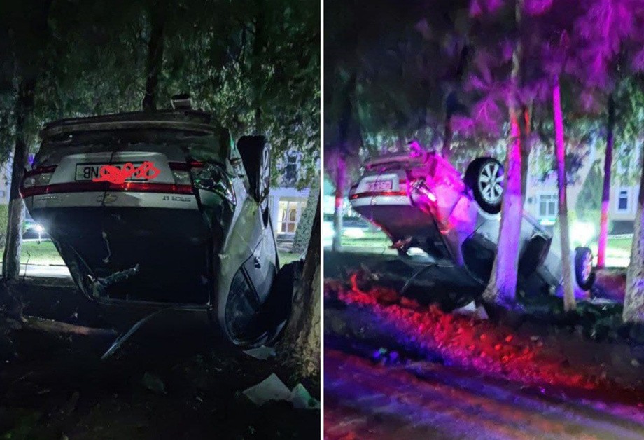 Ағдарилган «Эпика» ҳайдовчиси қочиб кетди