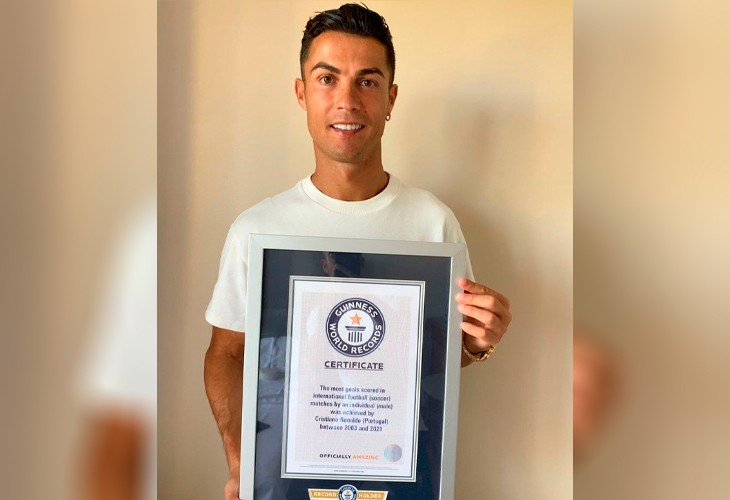 Роналду Гиннесс рекордлари китобига киритилди