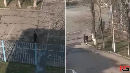 Номаълум эркак мактаб ўқувчисининг қўлидан тутиб, шубҳали ҳаракат қилди