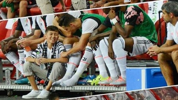 Қозоғистонлик болакай Роналду билан суратга тушди