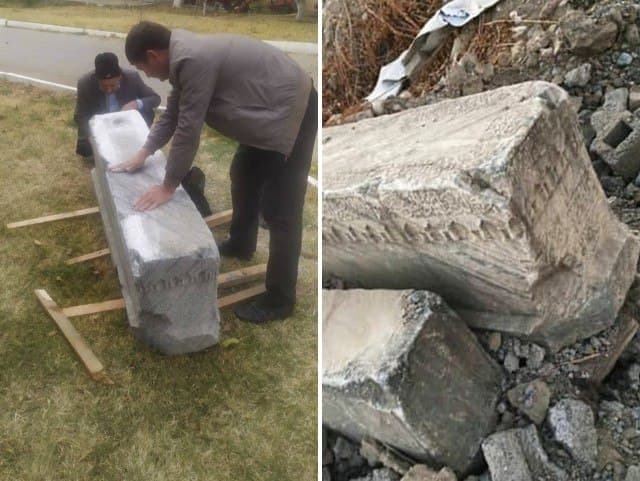 Самарқандда “снос”га тушган ҳудуддан қадимий қабртошлар топилди