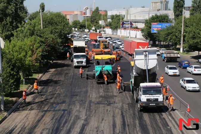 Йўл чизиқларини чизиш, таъмирлаш фақат кечаси амалга оширилади