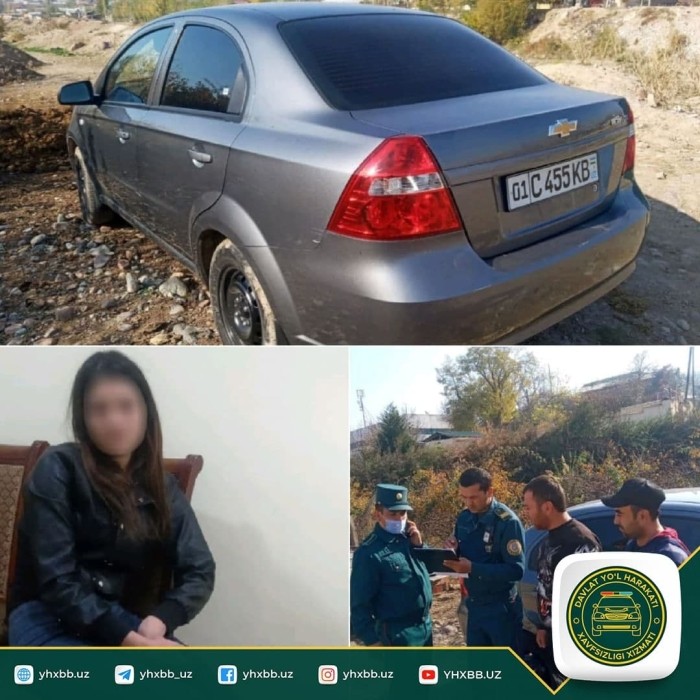 "Nexia"ни олиб қочган 25 ёшли қиз қўлга олинди