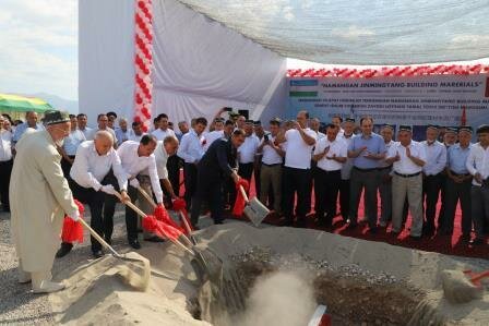 Namanganda sement zavodi qurilishi boshlandi