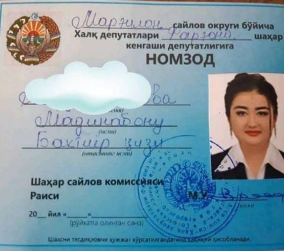 Суратлари тарқалиб кетган фарғоналик аёл депутатлик номзодидан воз кечди