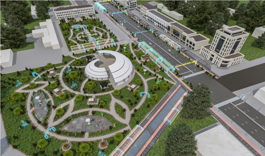 Тошкент вилояти ҳокимлиги биноси панжаралари олиб ташланди. Ўрнига дарахтлар экилади