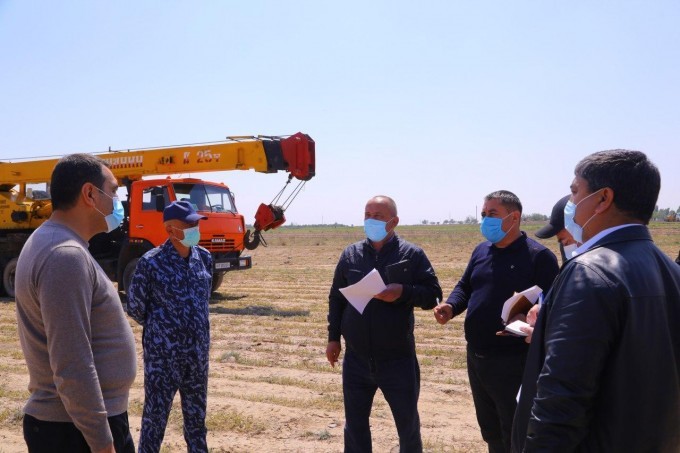 Наманганда 1200 ўринли карантин ҳудуди ва 150 ўринли шифохона қурилиши бошланди (фото)