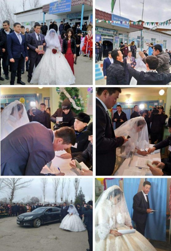 Кун фотоси: Сирдарёда сайловга келин-куёв ҳам ташриф буюрди