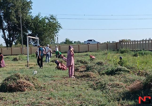 Ўқитувчиларни мактабни тозалашга жалб этган директор жаримага тортилди