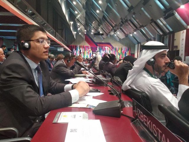 Наманганлик ёш депутат Парламентлараро Иттифоқ сессиясида маъруза қилди (Фото)