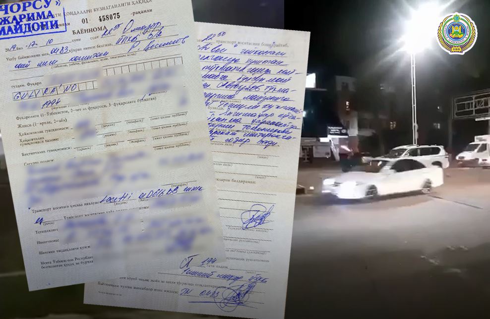 Тошкентда ЙПХ инспекторининг талабларига бўйсинмаган қизга чора кўрилди