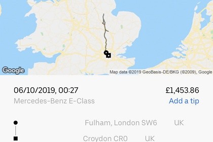 Таксичи ухлаб қолган йўловчини мамлакатнинг бир чеккасига олиб бориб, яхшигина йўлкира талаб қилган