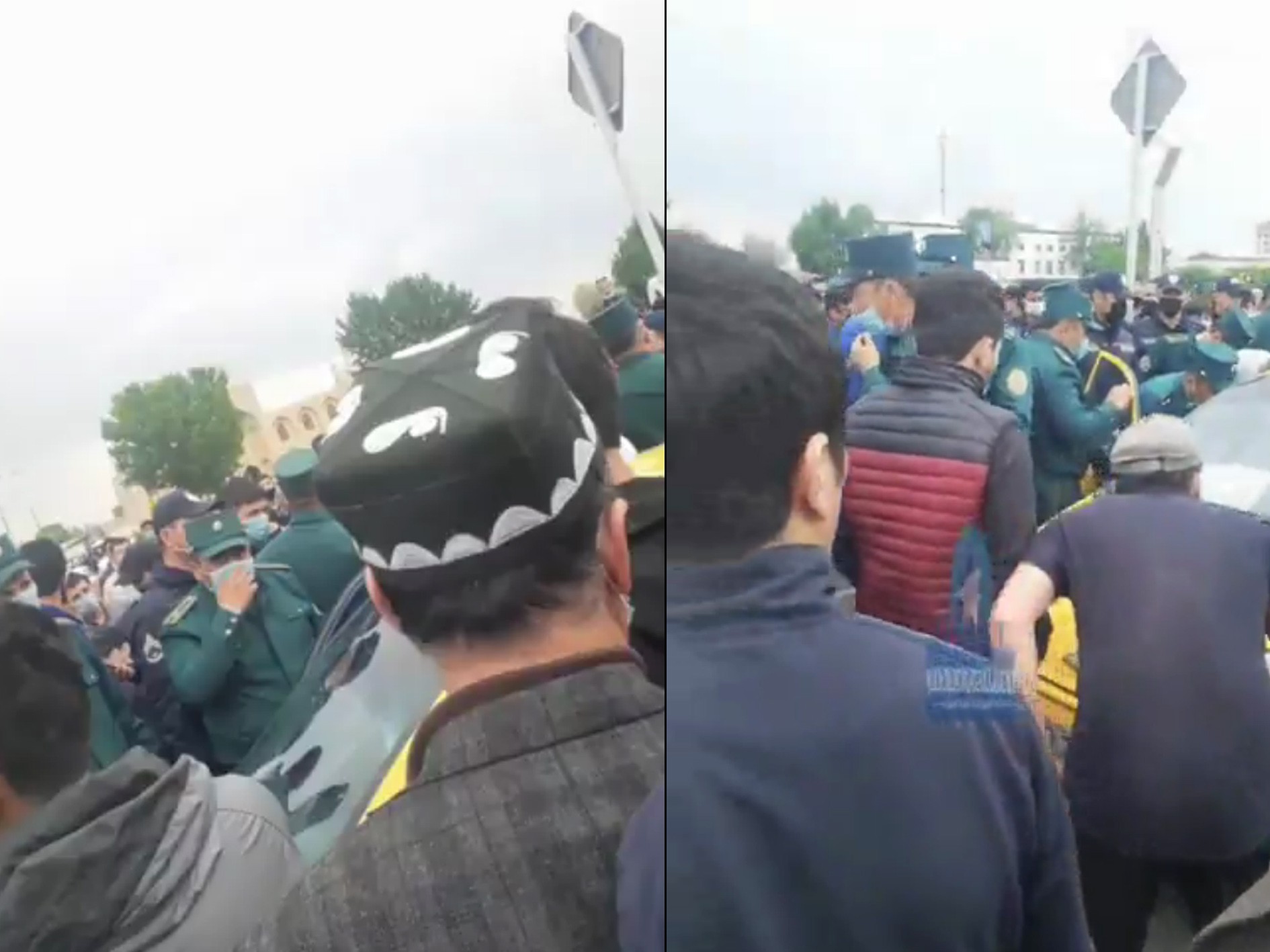 Чорсудаги ИИБ, Миллий гвардия ва фуқаро ўртасидаги тортишув юзасидан муносабат