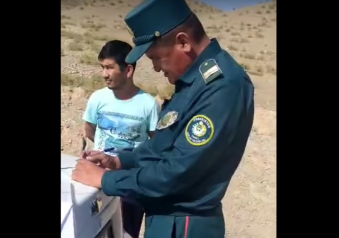 IIV Surxondaryoda namanganlik haydovchi asossiz jarimaga tortilgani to‘g‘risidagi videoga munosabat bildirdi