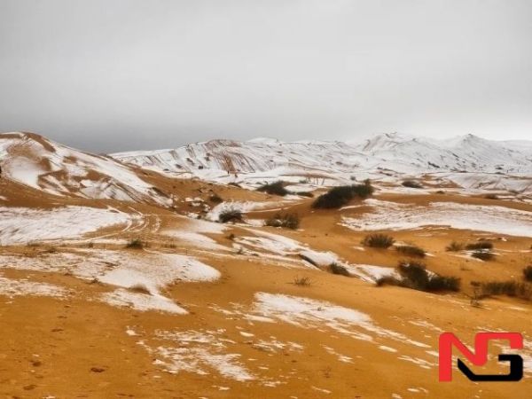 Саҳрои Кабирда қор ёғди